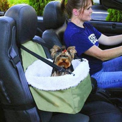 Cadeirinha Pet para Carro Assento de Transporte Verde