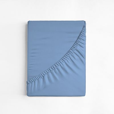 Lençol Avulso King Size Liso com Elástico 180 Fios - Fiori Azul anil
