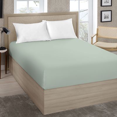 Lençol Avulso King Size Liso com Elástico 180 Fios - Fiori Menta