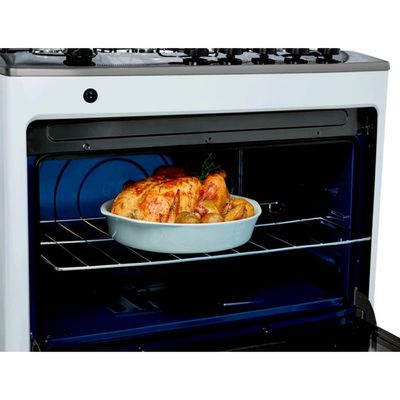 Fogão Consul 5 Bocas CFS5NAB com Mesa de Inox e Acendimento Automático Bivolt - Branco