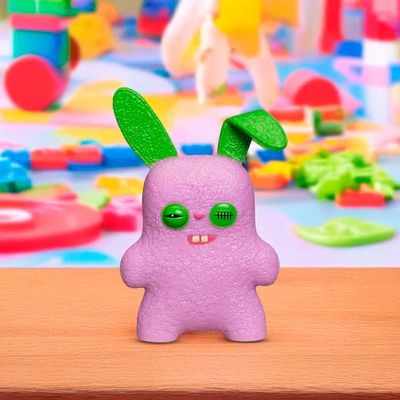 Mini Boneco Colecionável Fuggler 6cm - Rabid Rabbit Rosa