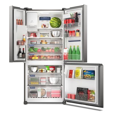 Geladeira Electrolux Frost Free 540L Efficient com AutoSense e Dispenser de Água e Gelo 3 Portas Cor Inox Look (IM8IS) 127V