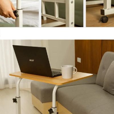 Mesa Para Com Rodinhas Altura Ajustavel Multifuncional Jantar Cama Sala Home Office Marfim