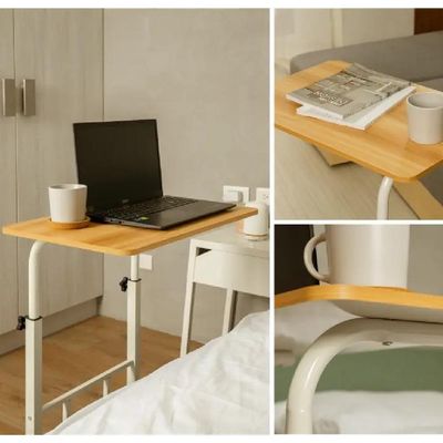 Mesa Para Com Rodinhas Altura Ajustavel Multifuncional Jantar Cama Sala Home Office Marfim