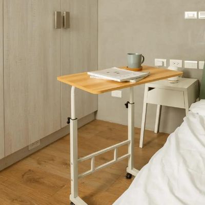 Mesa Para Com Rodinhas Altura Ajustavel Multifuncional Jantar Cama Sala Home Office Marfim