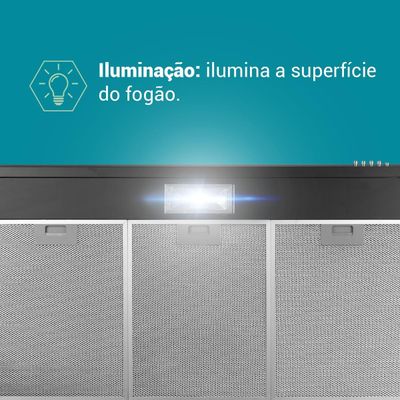 Depurador e Exaustor Preto Philco 80cm PDR80P 3 Velocidades 220V