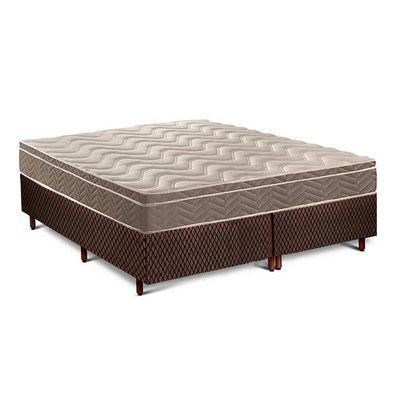 Conjunto Box Queen: Colchão Anatômico Paropas D33 Confort Ultra Firme+Base CRC Brown (158x198)