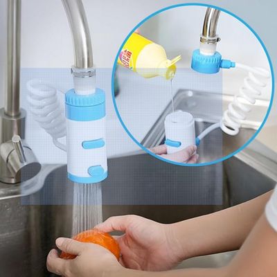 Extensor Torneira Mangueira Retrátil Dispenser Detergente Multifuncional Cor:Azul