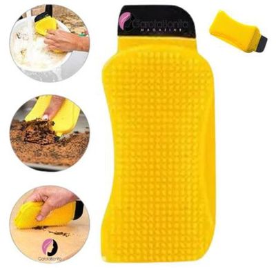 Esponja de Silicone 3 em 1 Antibacteriana – Limpeza Eficiente de Louças, Panelas e Utensílios sem Cheiro