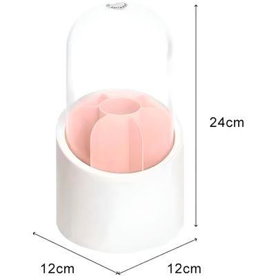 Porta Pincéis 360° com 7 Compartimentos – Organização Prática e Elegante para Cosméticos Pés Antiderrapantes