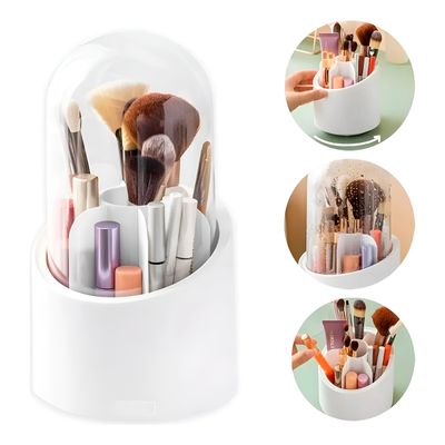 Porta Pincéis 360° com 7 Compartimentos – Organização Prática e Elegante para Cosméticos Pés Antiderrapantes