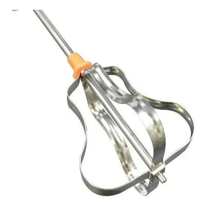 Mix Batedor de Claras Manual Semiautomático 30cm em Aço Inox Prático e Resistente - Batedeira Manual Ovos