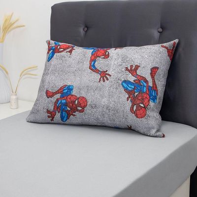Jogo De Cama Solteiro 2 Pçs Homem-aranha 70% Algodão 30% Poliéster Spider Wall Cinza