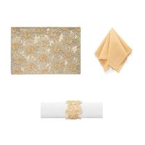 Kit De Mesa Posta Copa E Cia 4 Lugares Flores