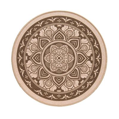 Jogo Americano Copa E Cia Avulso Liva Circular Print Mandala Taupe