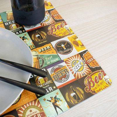 Jogo Americano Copa E Cia Avulso Pvc Print Beer Stamps