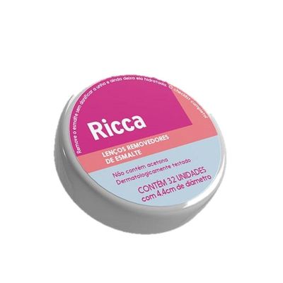 Kit 3 Lenços Removedor De Esmalte Umedecidos 32un 4,4cm Ricca