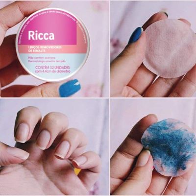 Kit 6 Lenços Removedor De Esmalte Umedecidos 32un 4,4cm Ricca