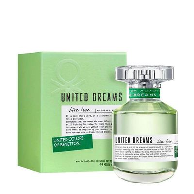 Benetton United Dreams Live Free Eau De Toilette - Perfume Feminino 80ml