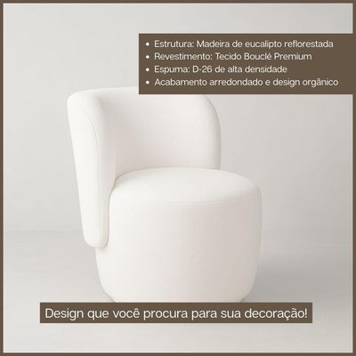 Poltrona Orgânica Biet Bouclé Premium Cinza