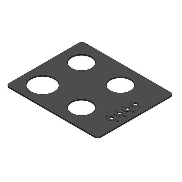 Vidro Preto Para Cooktop 4 Bocas Fogatti Preto