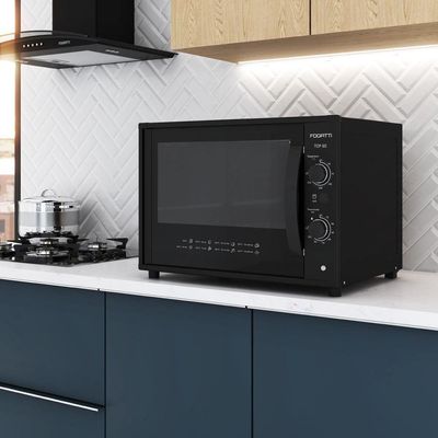 Forno Fogatti Elétrico Bancada Top 60Litros Black 220V