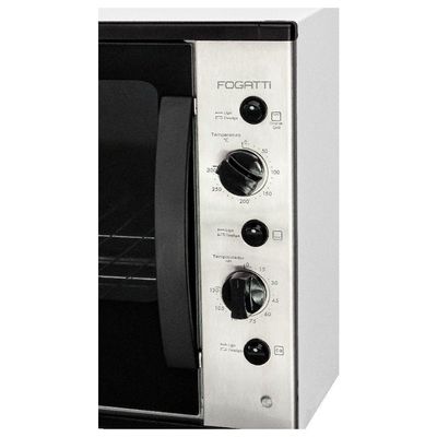 Forno Elétrico Bancada Fogatti SMART60S Com Espeto Giratório Preto 220V