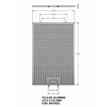 Filtro De Alumínio Para Coifa Tamanho 34,7 X 23,2Cm Metálico