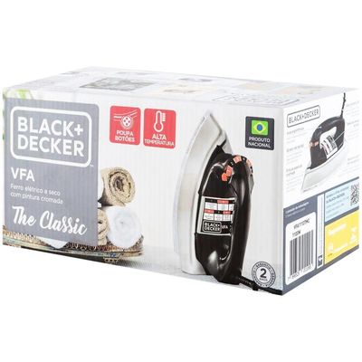 Ferro De Passar A Seco Black Decker VFA1110 Base De Alumínio 110V