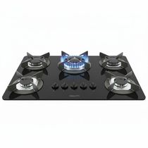 Cooktop Fogatti Safe 5 Bocas Tripla Chama GLP Preto Bivolt
