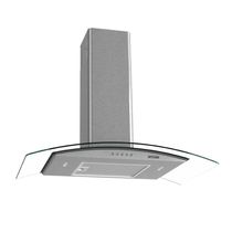 Coifa Fogatti De Parede Clean Vidro Curvo Kromanox 80cm Kromanox 110V