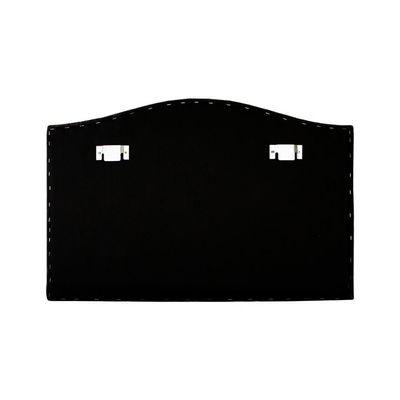 Cabeceira Solteiro Curva Luxo 90x60 Suede Off White - Tachas Fumê