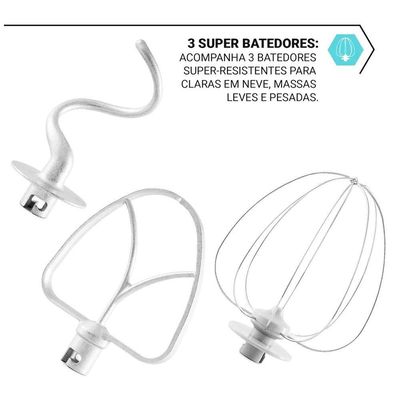 Batedeira Planetária Philco PBP90A 5l 12 Velocidades 900W 110V