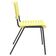 Kit 06 Cadeiras Empilhável Fixa Escritório Multiuso Base Preta Kimi P03 Amarelo - Lyam Decor