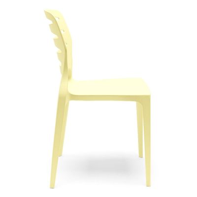 Kit 06 Cadeiras Para Cozinha Área Gourmet Jardim Empilhável Larsen P03 Amarelo - Lyam Decor