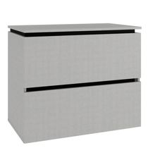 Balcão Gabinete Para Banheiro 80 cm 03 Gavetas Urban B06 Argento Preto - Lyam Decor
