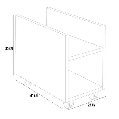 Suporte Para Cpu E Nobreak Com Rodízios Guide L03 Branco - Lyam Decor