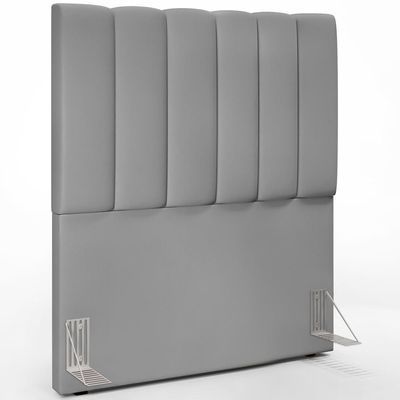 Cabeceira Cama Box Solteiro 100 cm Dália W01 Facto Cinza - Lyam Decor
