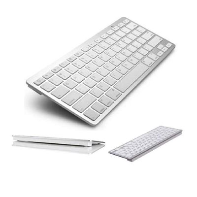 Mini Teclado Bluetooth Para Tablet E Smartphone - Prata