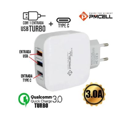 Carregador Fonte Usb Maxx HC-44 Turbo Type-C Qualcomm 3.0 - Pmcell