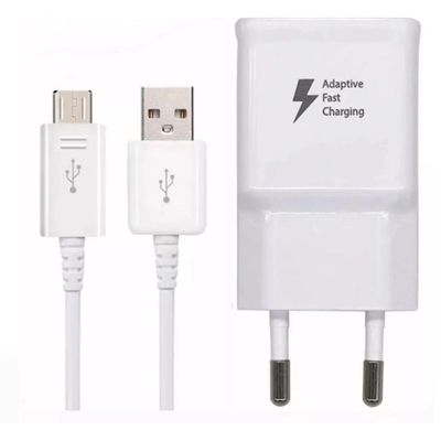 Kit Carregador Usb Para Samsung Galaxy Gran Prime Duos V8 Branca