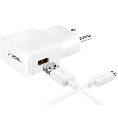 Kit Carregador Usb Para Samsung Galaxy Gran Prime Duos V8 Branca
