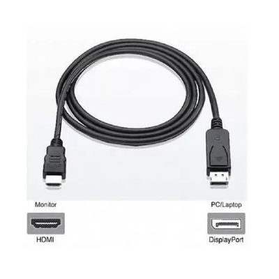 Cabo Displayport Para Hdmi Blindado (DP Macho x HDMI Macho) 1,8 Mt