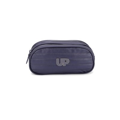 Estojo Duplo Escolar Crinkle Luxcel ET47246UP Metalizado Azul