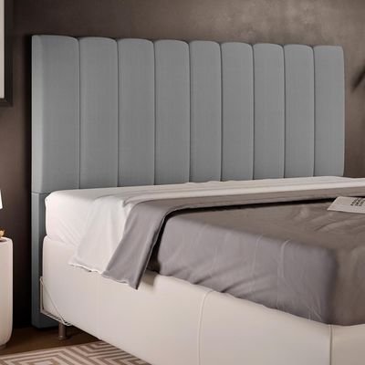 Cabeceira Cama Box Casal King 195 cm Dália W01 Facto Cinza - Lyam Decor