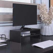 Kit 04 Suportes Stand Para Monitores Mesa Escritório Home Office Lap L03 Preto - Lyam Decor