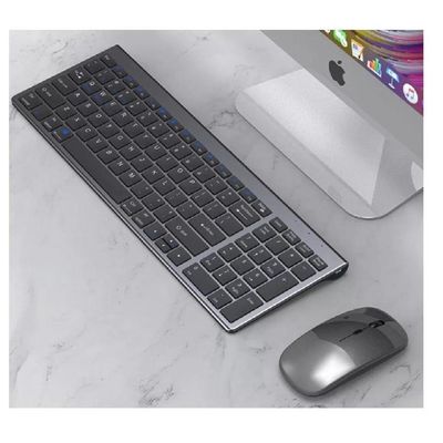 Kit Teclado e Mouse Wifi 2.4Ghz Slim Com Bateria Interna TE117