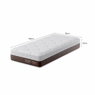 Colchão Solteiro Sigma Flow Misto (23x78x188) Marrom e Branco