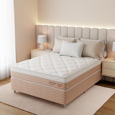 Colchão Viúva Sigma Care Misto (23x128x188) Bege e Branco