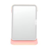 Espelho LED Portátil com Capa Recarregável Touch USB Cor:Branco